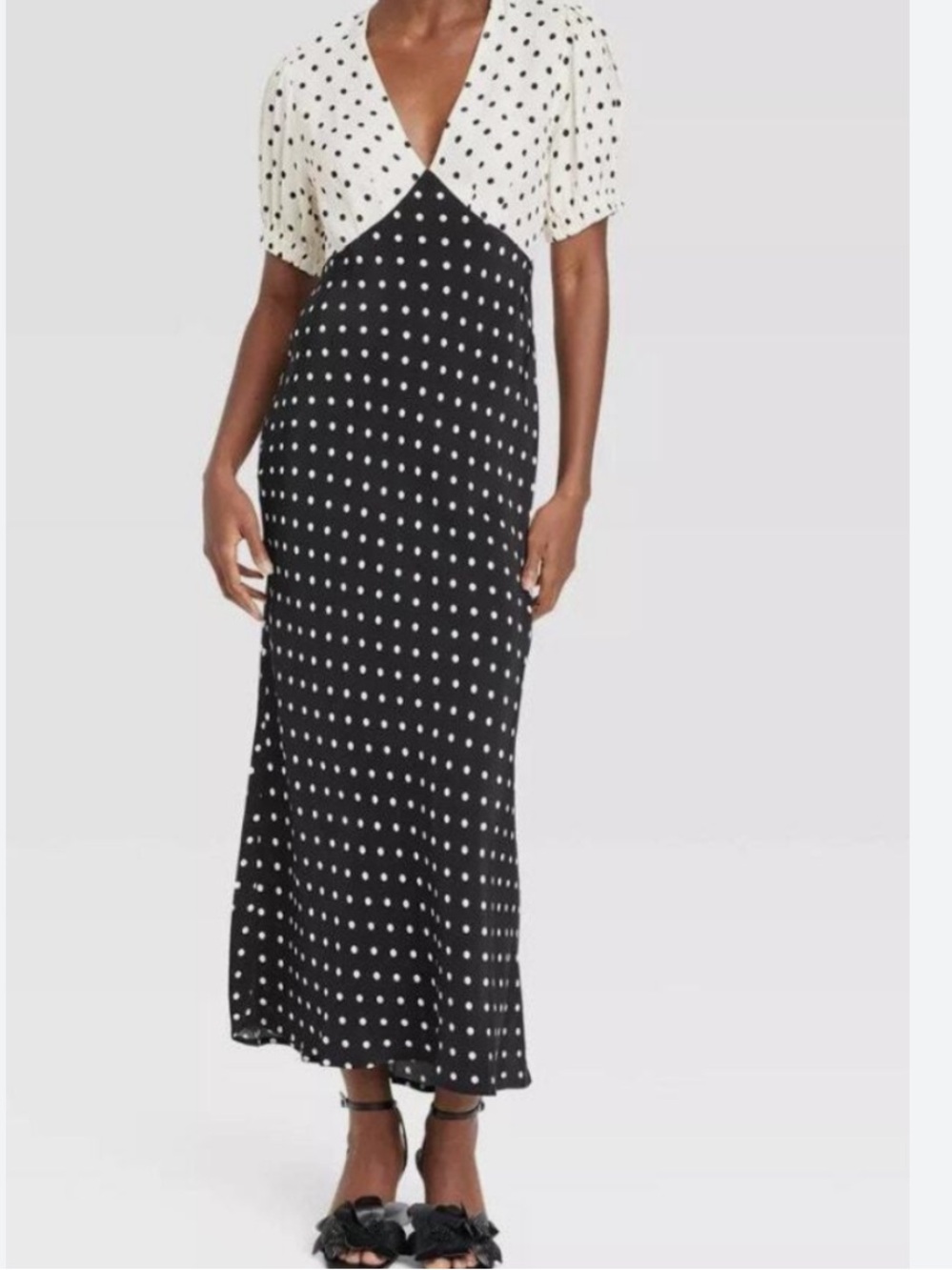 a new day Black & White Polka Dot Maxi Skirt Dress